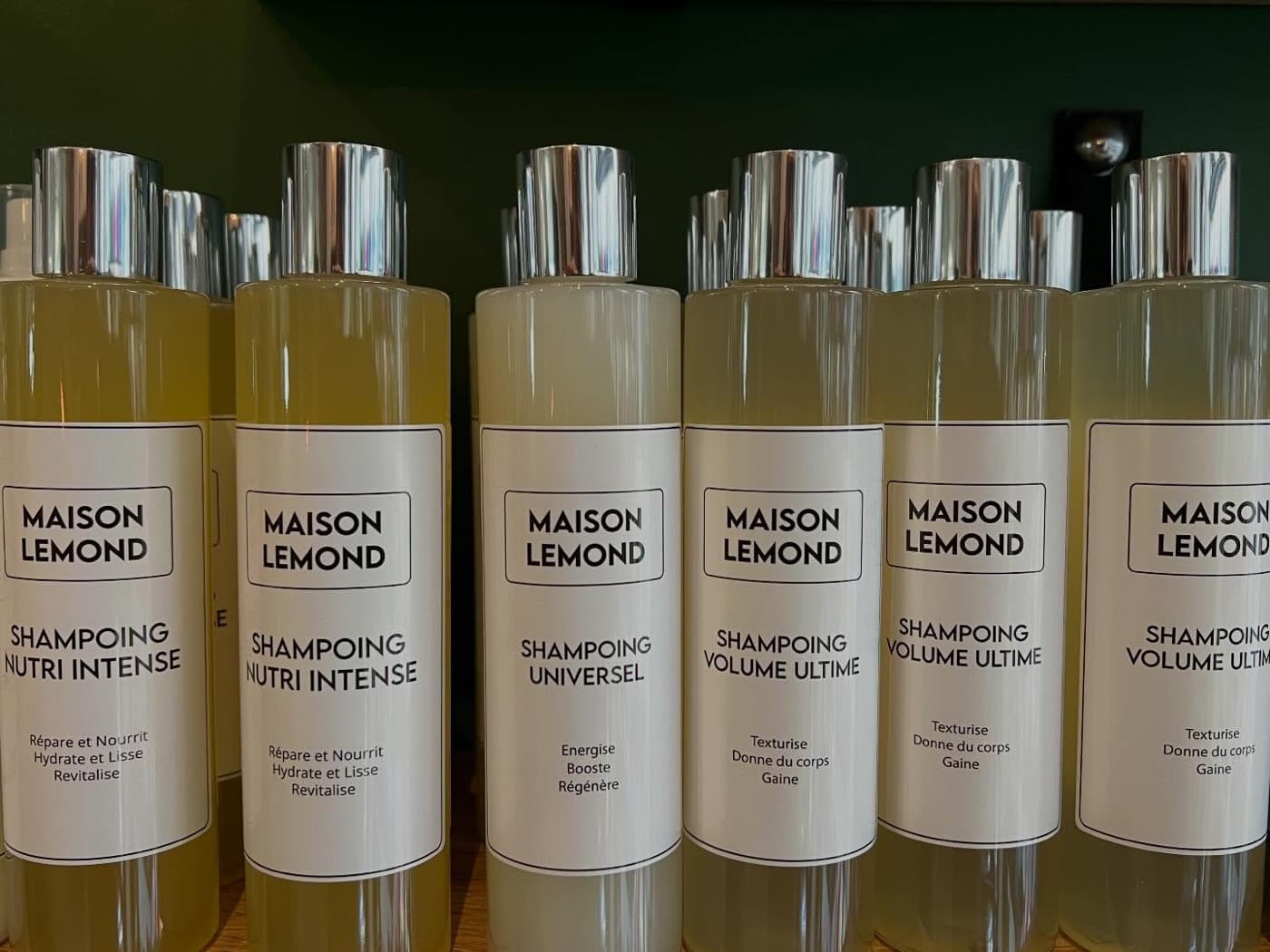 Gamme Maison Lemond : shampoings Nutri Intense, Universel, Volume Ultime